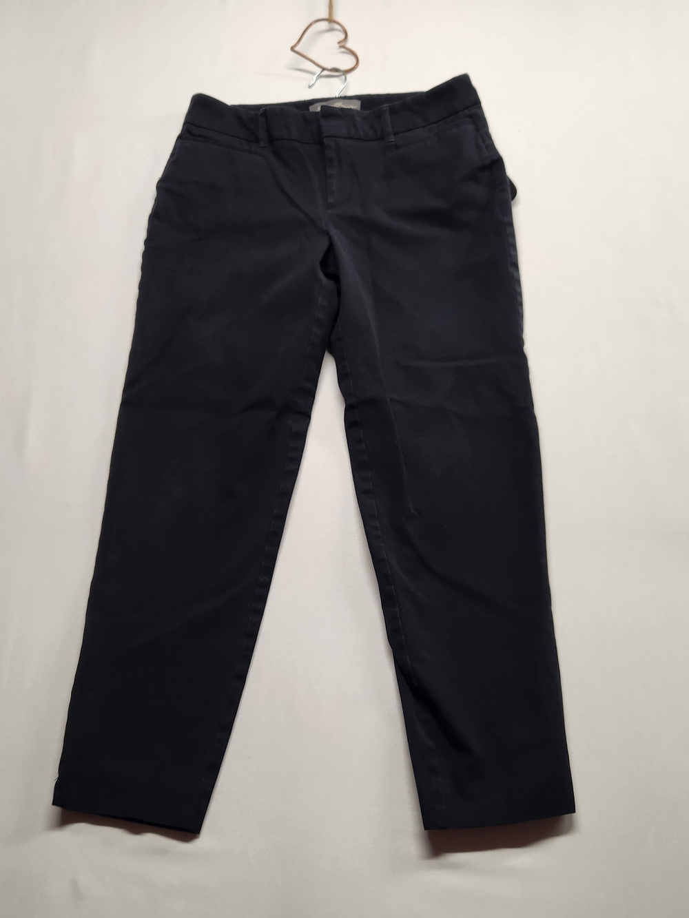 ⭐️Eddie Bauer Black Slightly Curvy Fit Ankle Chino Pants Slacks Dress Trousers 4